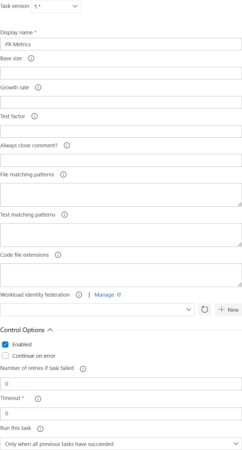 The PR Metrics task definition